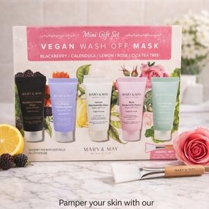 Mary & May Vegan Wash off Mask Set - With Free Brush